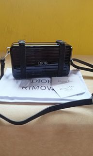 Dior rimowa black metal trunk clutch/ sling bag 🇯🇵