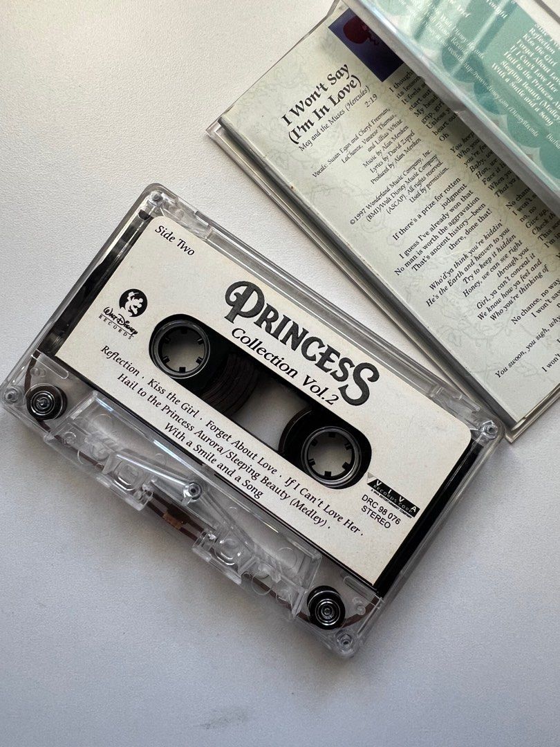 Disney Princess Cassette Music compilation (Category: CDs & DVDs) located in Muntinlupa City. Submitted by fixinplum (Listing ID 1296232895, Image 3). Description: Tested Working Feel free to ask me for more pictures! Mode of Payment: GCash / BPI Mode of Delivery: Lalamove Meetup around Taft RFS: downsizing collection.