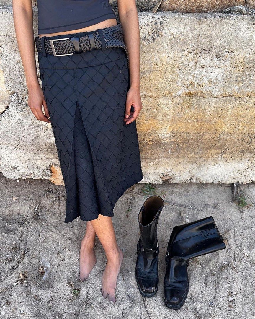 Fax Copy Express Black Pleated Skirt Fax Copy Express Skirts For