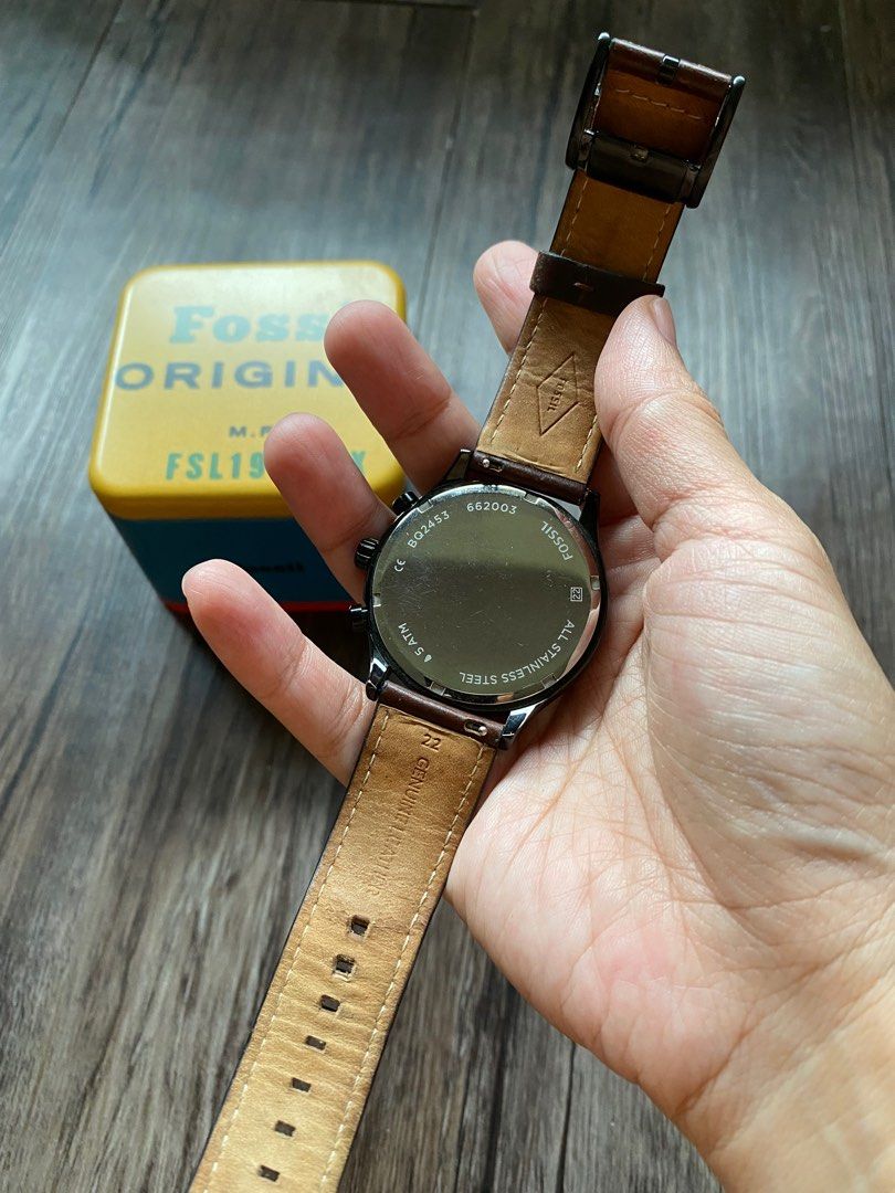 Fossil Original Men Watch Leather Strap Men s Fashion Watches Accessories Watches on Carousell