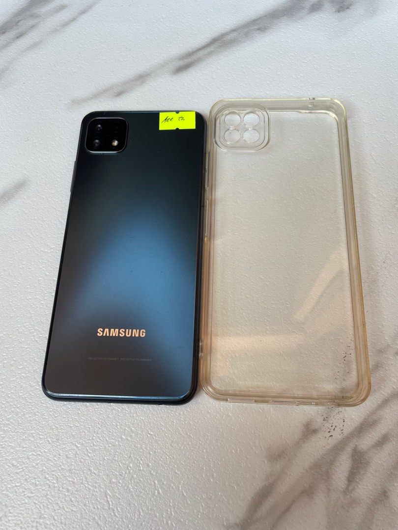 Galaxy A22 5g 128gb ' 6g ram (Category: Samsung) located in San Juan City. Submitted by tanexsulla42 (Listing ID 1296120775, Image 2). Description: We accept trade in Credit Card Shipping Deliver/Meet up Fb Page: Ashley & Lyn.