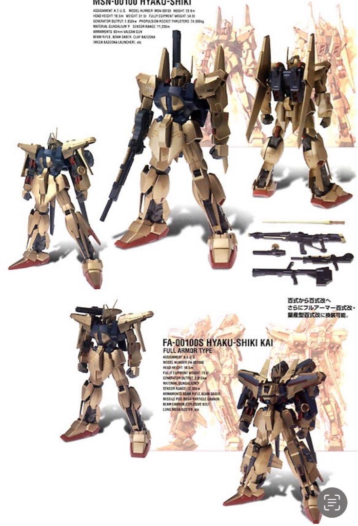 GFF 0023 百式 改 Hyaku Shiki Kai Full Armor Gundam Fix 高達