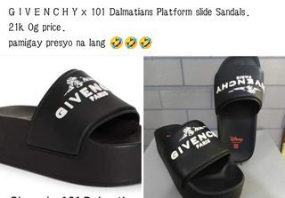 Givenchy x 101 dalmatians platforn slide sandals