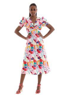 Glamorous Printed Backless Midi Dress