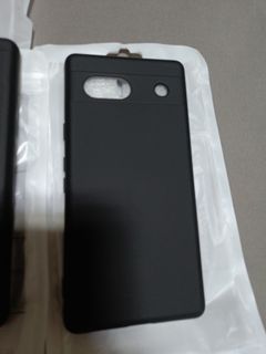Google Pixel 6A 7A black matte liquid silicon case