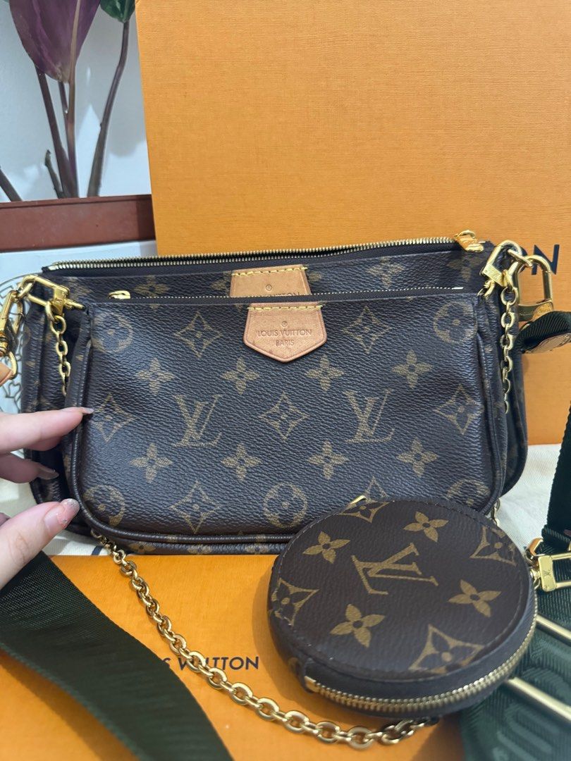 Guaranteed authentic LV multi pochette khaki (Category: Luxury Bags & Wallets) located in Naga. Submitted by akimadison.ph (Listing ID 1296137223, Image 1). Description: Comes complete with receipt .