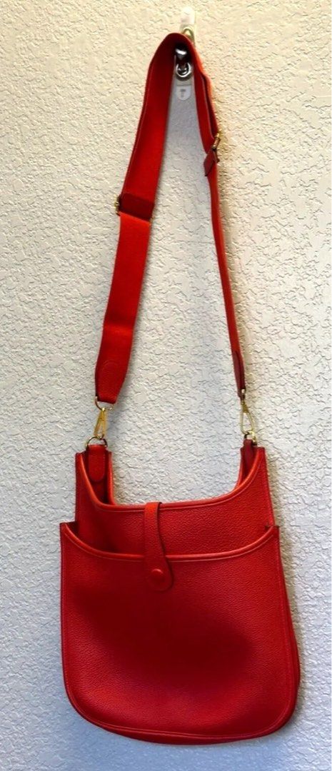 Hermes Evelyn Red (Category: Luxury Bags & Wallets) located in Makati City. Submitted by luxedeclutter (Listing ID 1296204087, Image 3). Description: .