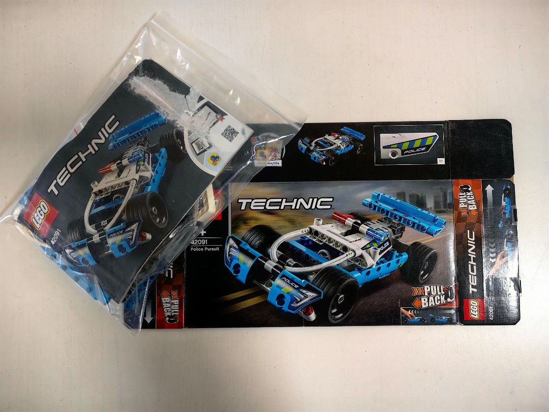 LEGO Technic Police Pursuit 42091 Pull back Hobbies Toys Toys Games on Carousell
