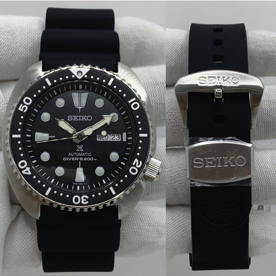 Lowest Price Seiko PROSPEX TURTLE SRPE93 Men s Automatic 24 Jewels Black Dial Silicone Strap Watch srpe93 srpe93k srpe93k1 srp777 srp777k1 Birthday