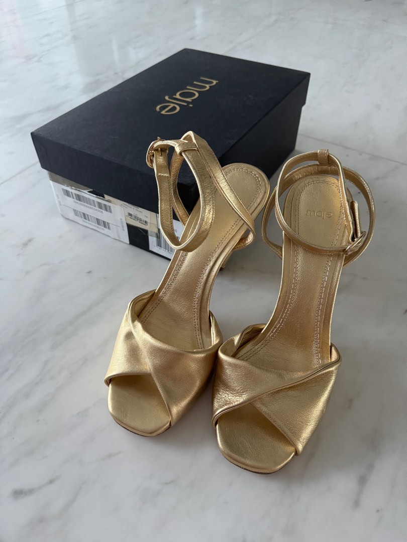 Maje gold sandals on sale