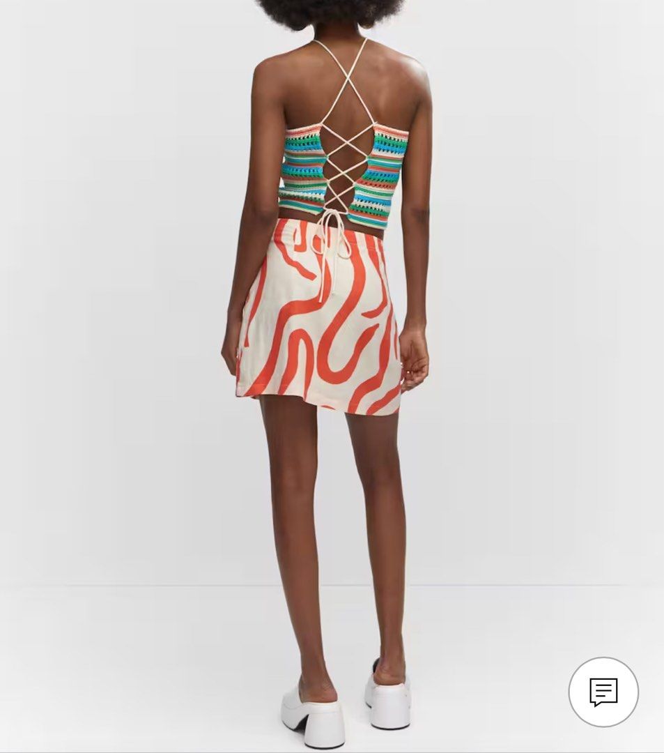 Mango Skirt (Category: Skirts) located in Manila. Submitted by jdddecluttersss (Listing ID 1296103439, Image 2). Description: Perfect for the beach 🧡.