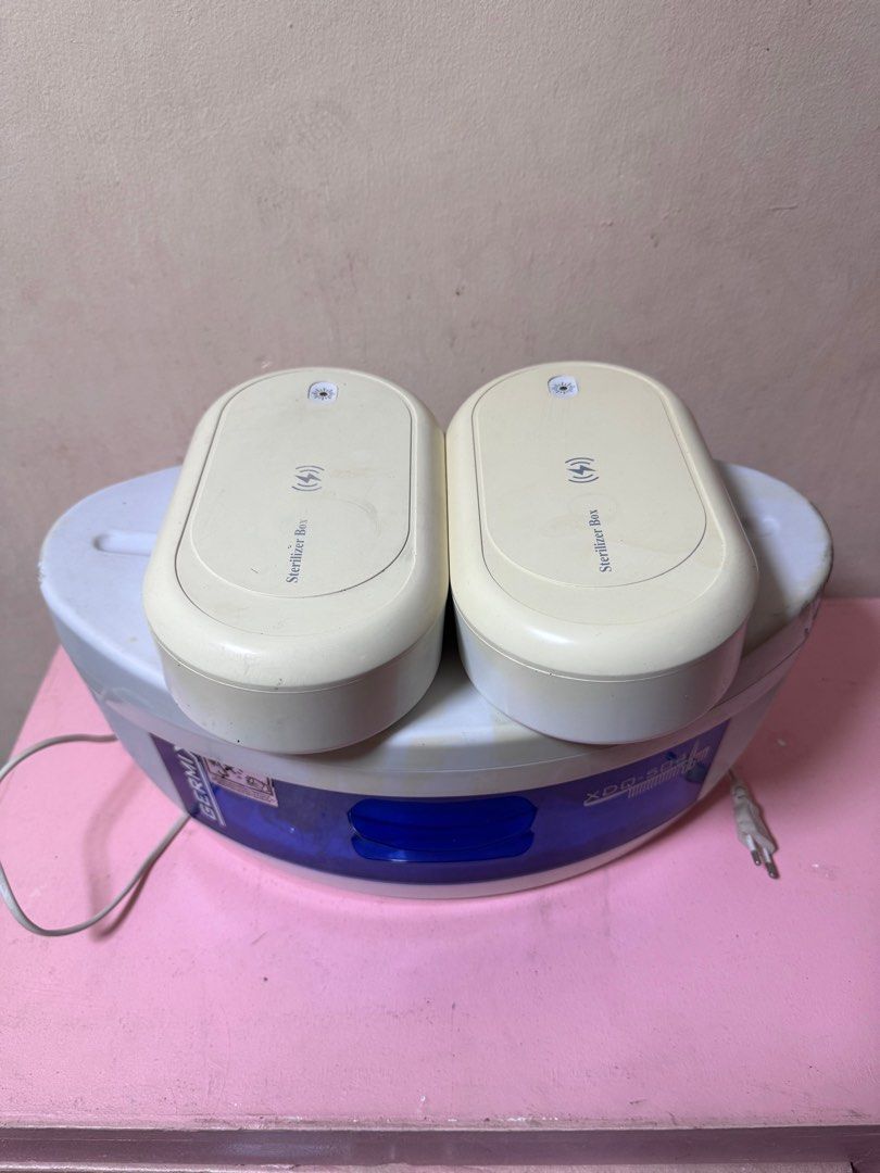 Nail Salon Sterilizer (RUSH SALE!!!) (Category: Sanitizers & Disinfectants) located in General Trias. Submitted by marycris03 (Listing ID 1296059290, Image 2). Description: 2 portable sterilizer box 1 salon use sterilizer box.