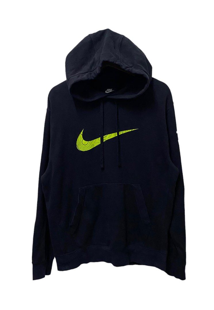 black nike hoodie center swoosh