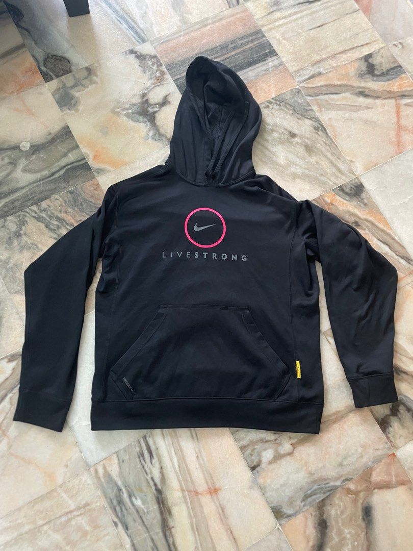 Nike livestrong hoodie Men s Fashion Tops Sets Hoodies on Carousell