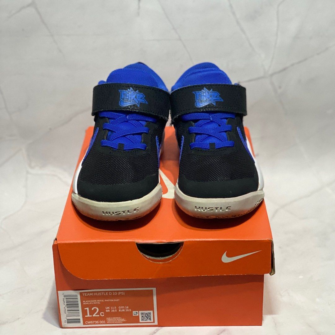 NIKE TEAM HUSTLE D 10 kids (Category: Babies & Kids Fashion) located in Taguig. Submitted by riz.alva (Listing ID 1296098909, Image 3). Description: NIKE TEAM HUSTLE D 10 Genuine/Authentic/Original Negotiable 12c Kids Still Looks Brand New Very Clean Used a few times only Never po nagamit sa putikan or baha Never used for sports or any strenuous activity With free Champion Running Shoes For Kids size 12c Open for swap, just offer. RFS: Outgrown.