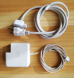 Original 2008 Macbook Magsafe with T-style connector + AC Power Adapter Extension Cable