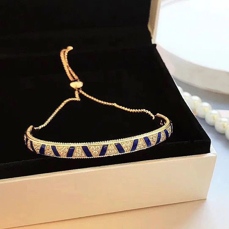 Exotic stones and stripes sliding bangle on sale