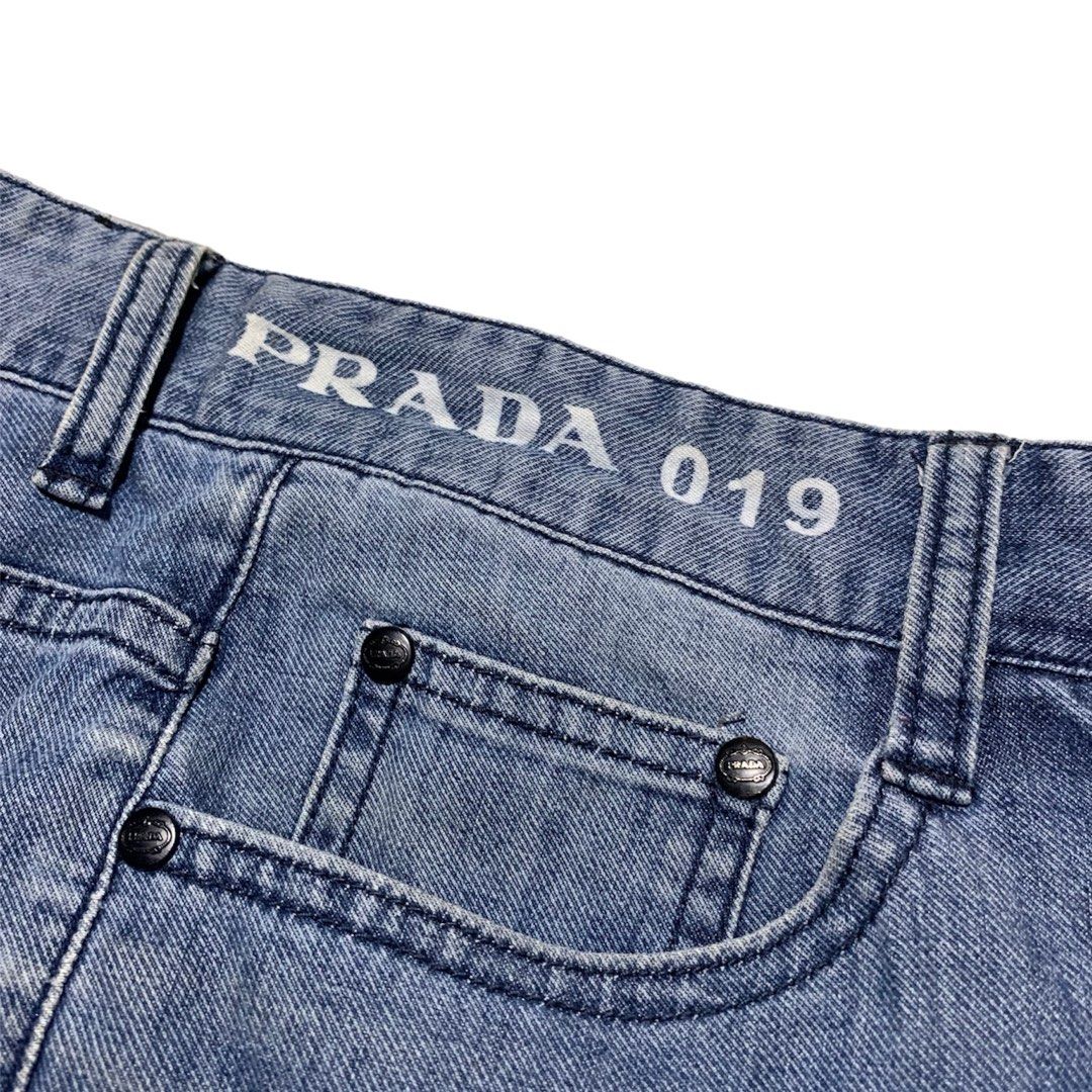 Prada Denim Pants (Category: Luxury Apparel) located in Bacolod City. Submitted by boujee.wardrobes (Listing ID 1296202077, Image 3). Description: Prada Emblem Denim Jeans Small Emblem on back pocket Ykk zippers Waistline-28-30 Length- 35 Leg Opening- 6.5 Inseam-10.5.