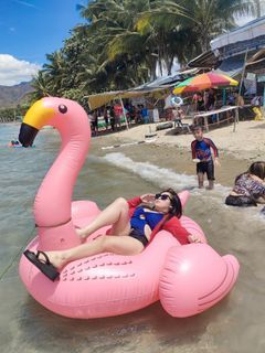 Preloved Big Inflatable Flamingo Swan Floater Kayak Salbabida
