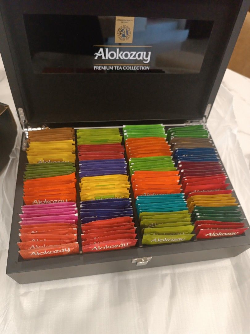 Premium tea box with different selection of tea, Furniture & Home ...