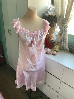 princess pink silk dress
