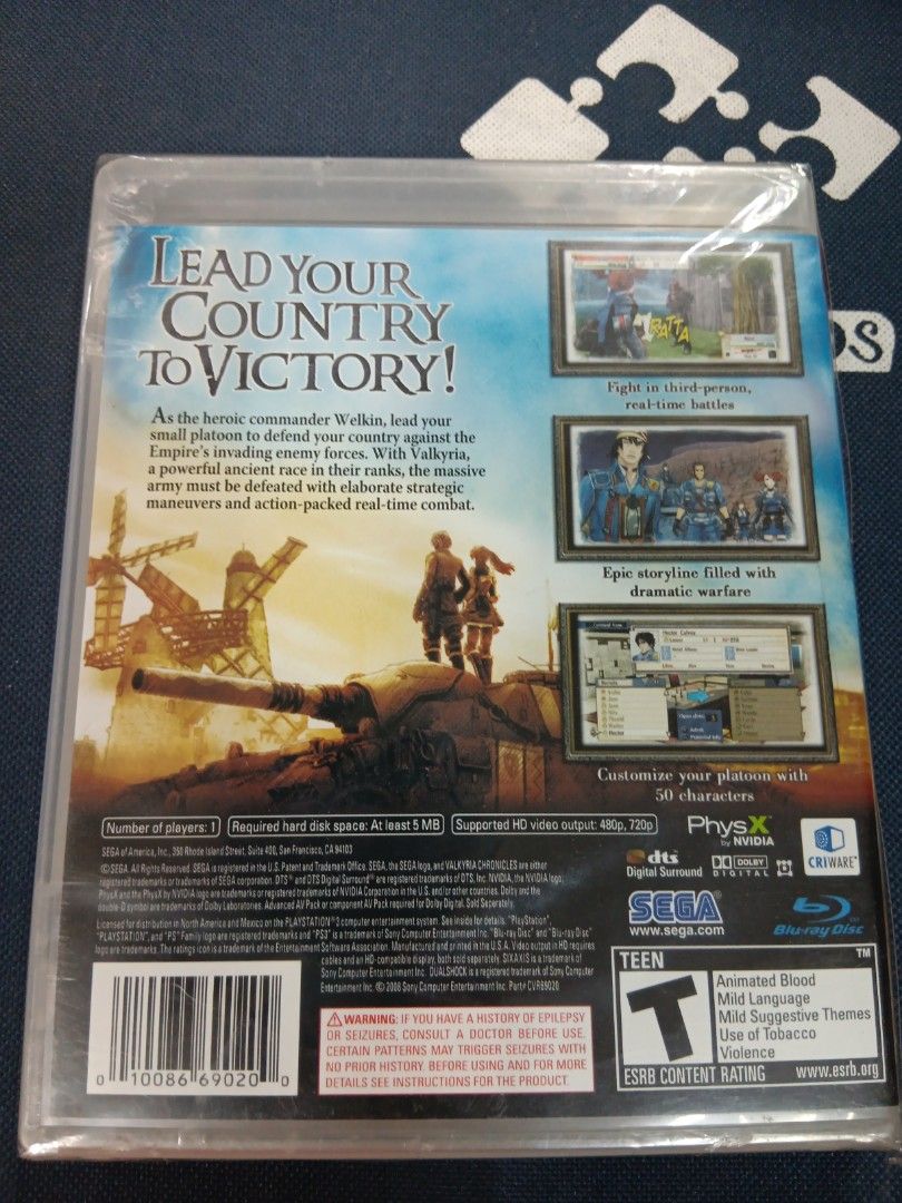 PS3 Valkyria Chronicles (Category: PlayStation) located in Manila. Submitted by ayinong0453384 (Listing ID 1296155657, Image 2). Description: item is in excellent condition sealed pm for order.