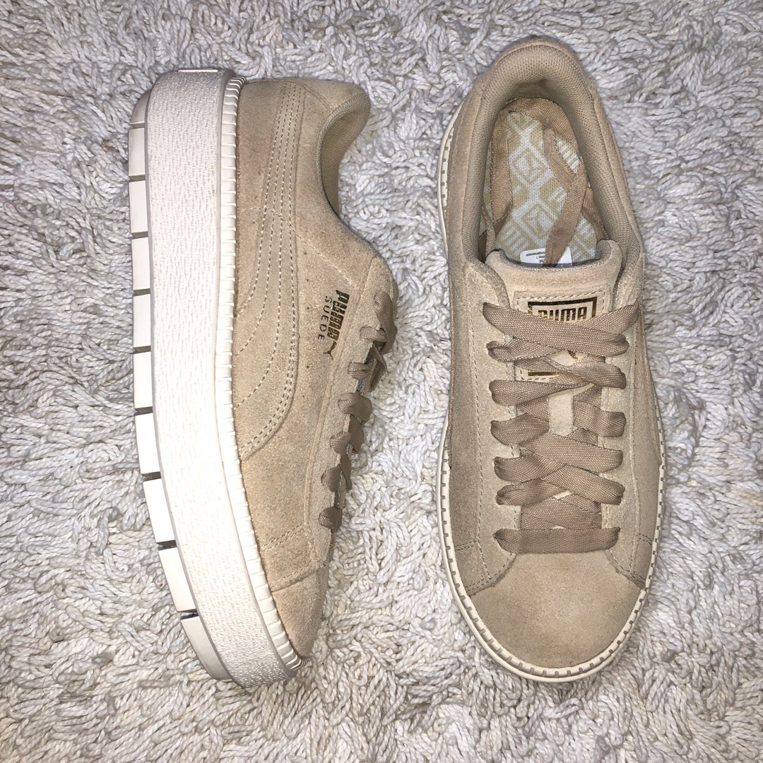 Puma suede platform trace safari marshmallow best sale