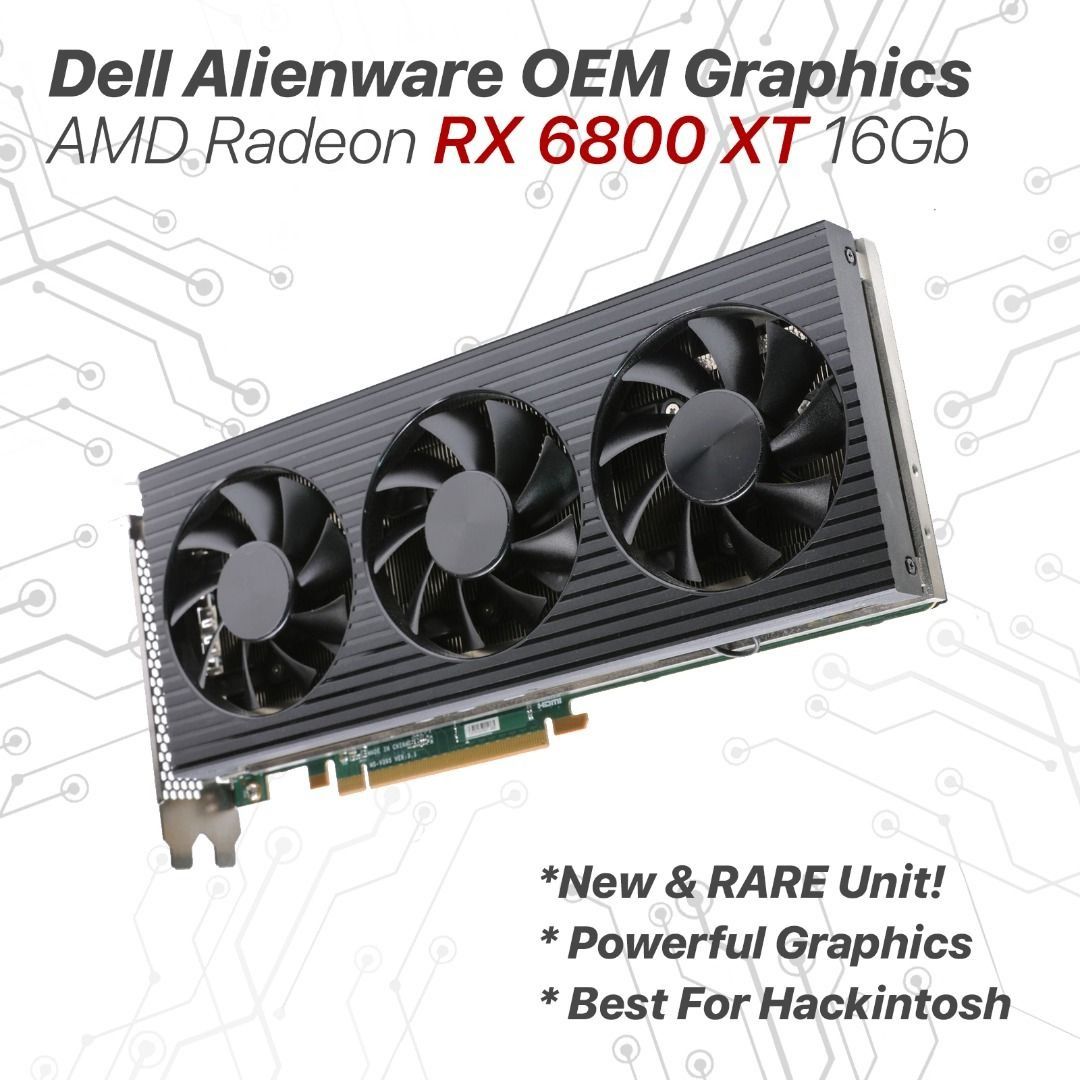 RARE RX6800XT Dell Alienware OEM RX 6800 XT 16Gb Graphics Card best for Hackintosh