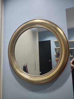 Round Mirror Gold Frame 29" diameter