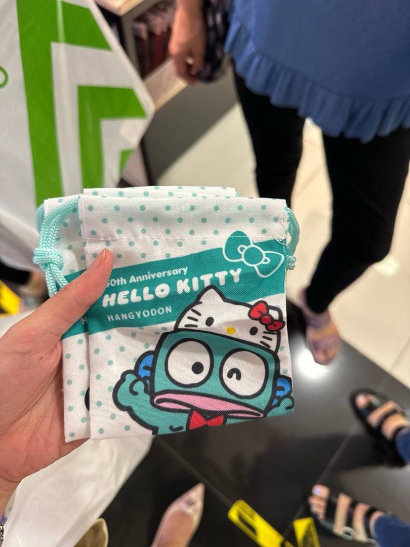 Sanrio daiso drawstring bag, Hobbies Toys, Travel, Travel