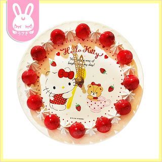Sanrio Hello Kitty Kawaii Strawberry Cake Decorative Clock