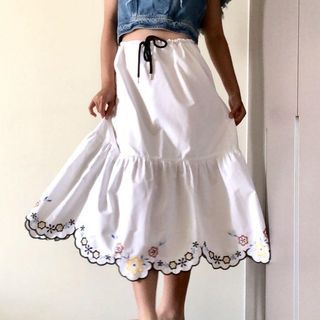 See  By Chloe Embroidered  Accent Skirt
