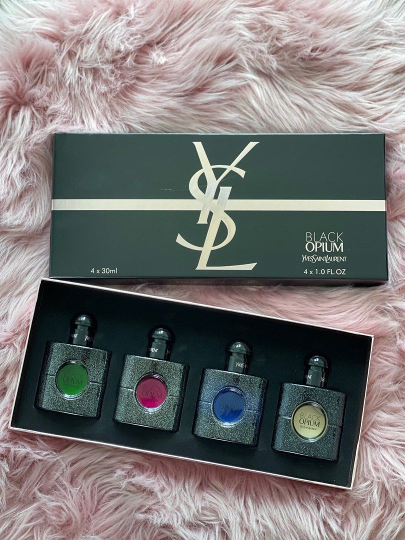 SET PERFUME Yves Saint Laurent Black Opium Miniature Set 4in1