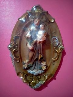 St. Joseph and Baby Jesus Memorabilia| Vintage Figurine Christian House Display Figurines Antique Old Classic Home Displays