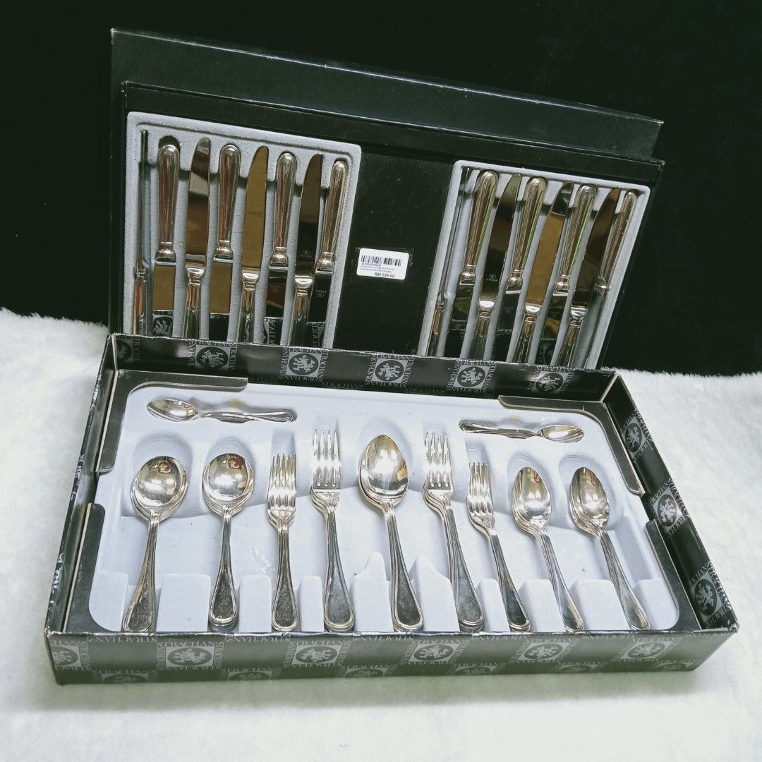 Strachan Silver Plated 58 pieces for 8 person Cutlery Set in box