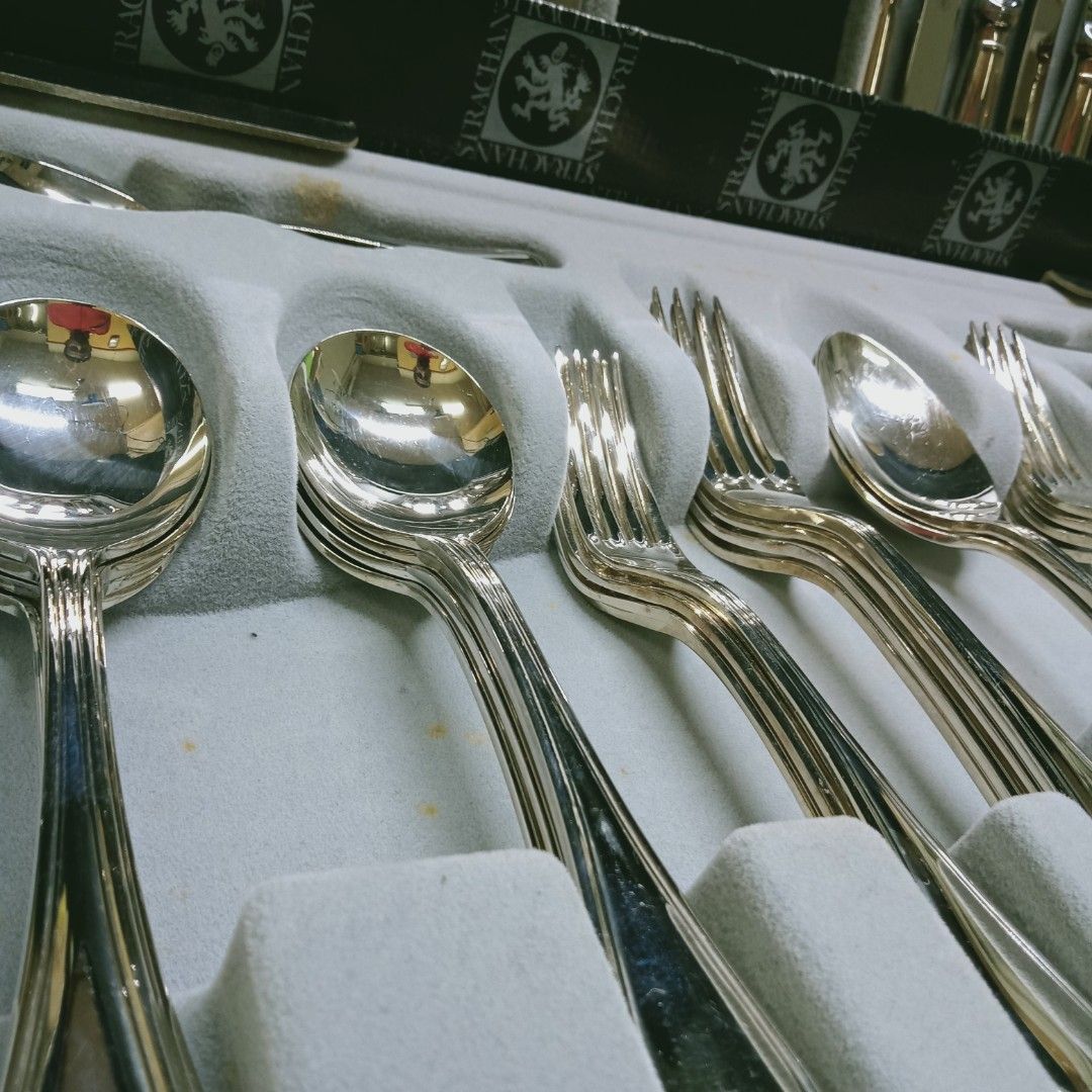 Strachan Silver Plated 58 pieces for 8 person Cutlery Set in box