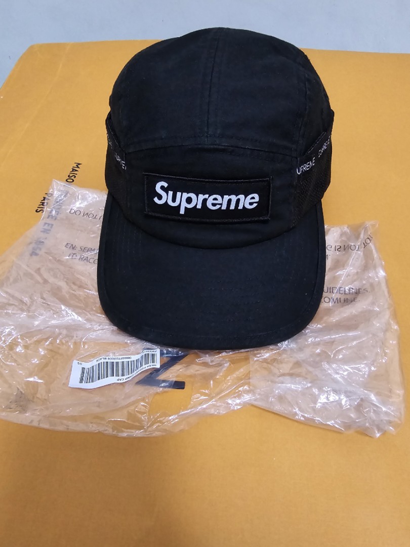 SUPREME 23FW MESH POCKET CAMP CAP, 男裝, 手錶及配件, 棒球帽、帽