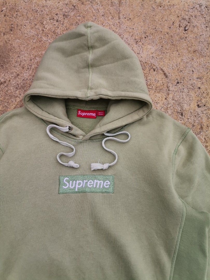 SUPREME BOX LOGO LIME GREEN Men s Fashion Coats Jackets and Outerwear on Carousell