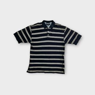 Tommy Hilfiger Navy Blue Striped Polo Shirt