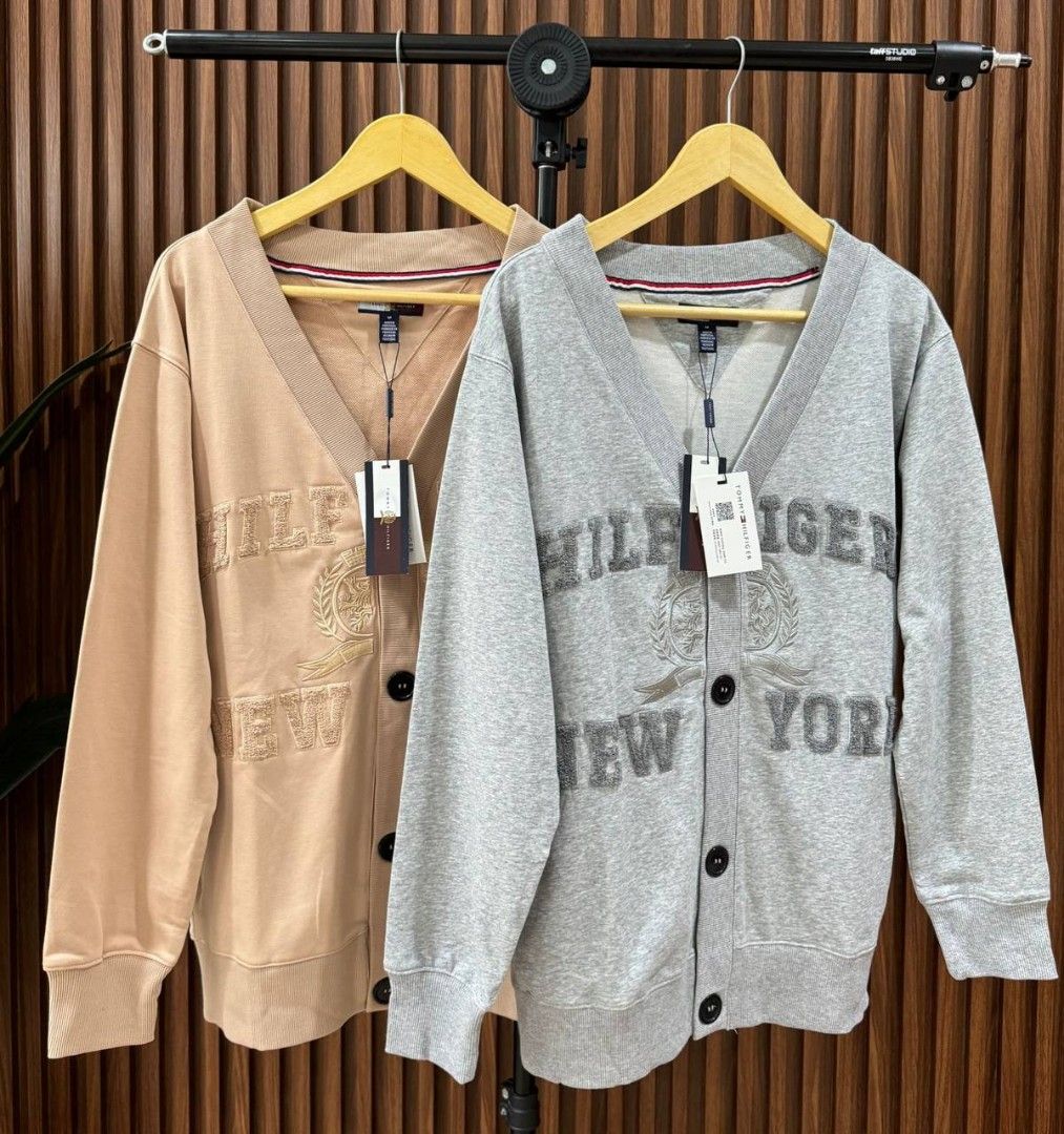 Tommy Hilfiger Navy Short Sleeve Cardigan Tommy Hilfiger Patch