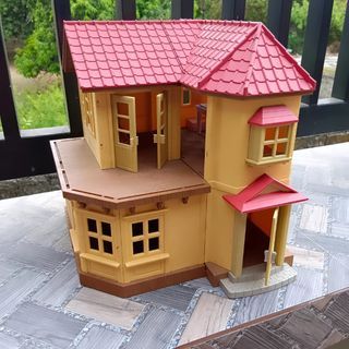 Vintage Sylvanian Families Mansion with Characters and Furniture