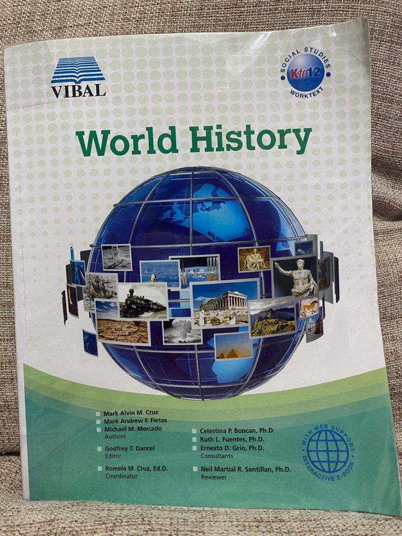 World History book Vibal (Category: Textbooks) located in Manila. Submitted by k.mailleux (Listing ID 1296148834, Image 1). Description: No handwritings/marks Already is covered with plastic cover World History AP book flaws: creases on the side of the book.