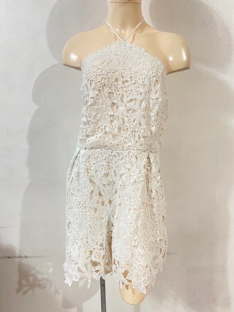 Yoins white lace dress cheap