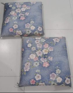 Zabuton Japanese Floor Pillow Pink Purple Sakura Pattern Blue Meditation Cushion 21" x 19" inches, 2pcs available - P350.00 each