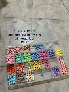 10mm and 12mm colorful acrylic beads for craft making keychain