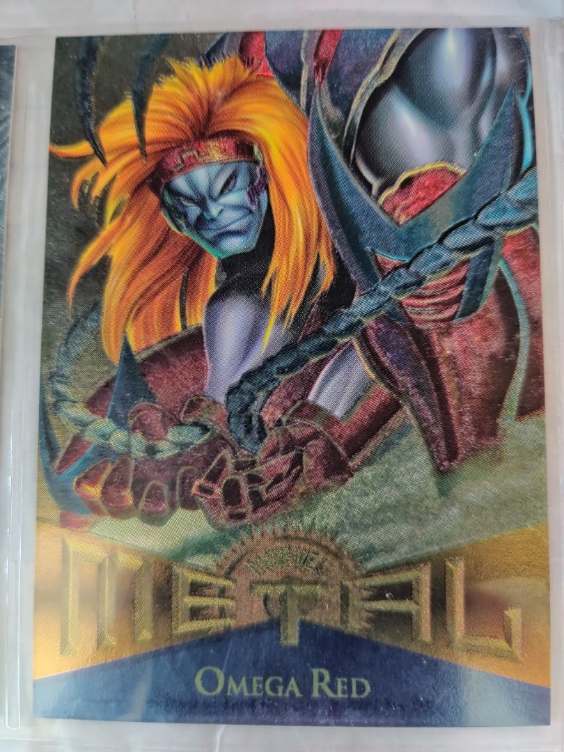 1995 Fleer Marvel Metal Omega Red (Category: Raw Singles) located in Kawit. Submitted by ryuko.matoi (Listing ID 1297600426, Image 1). Description: 1995 Fleer Marvel Metal Omega Red No reply means not interested No trade/swaps No reservation MOP - BDO & Cash Pick up location: Rosedale Residences, Barangay San Sebastian, Kawit Cavite..