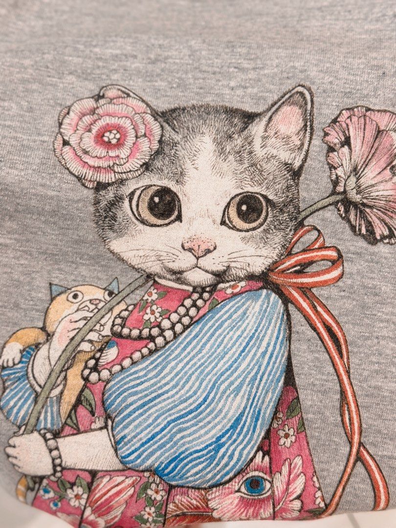 全新樋口裕子YUKO HIGUCHI 奇幻動物森林灰色T 尺寸s, 她的時尚
