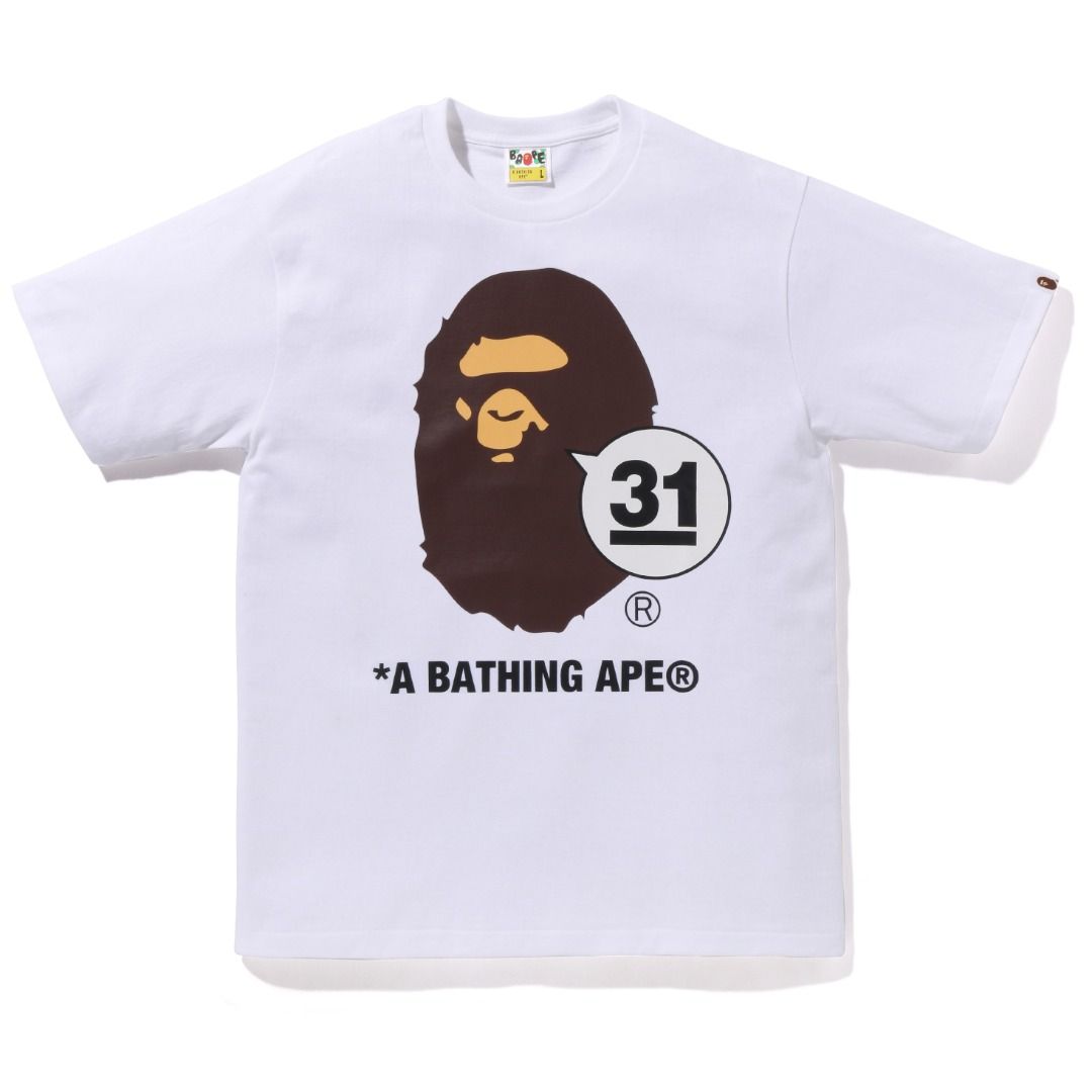 Abathing ape bape 31st anniversary ape head tee abc camo, Men
