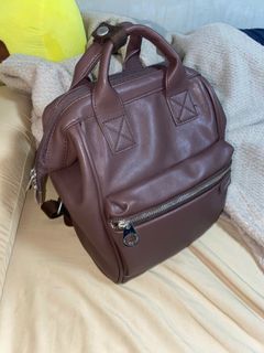 Anello Leather Mini Bagpack (brown) Original