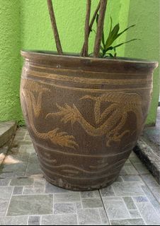 Antique Martabana Jar Planter